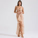 Ruffle Cut Out Maxi Dress - Women Spaghetti Strap Sweetheart Neck Cut Out - Gear Elevation