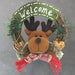 Rustic Christmas Wooden & Rattan Wreath with Santa, Snowman, and Elk Dolls – Enchanting Holiday Charm Perfect Festive Door Ornaments - Gear Elevation