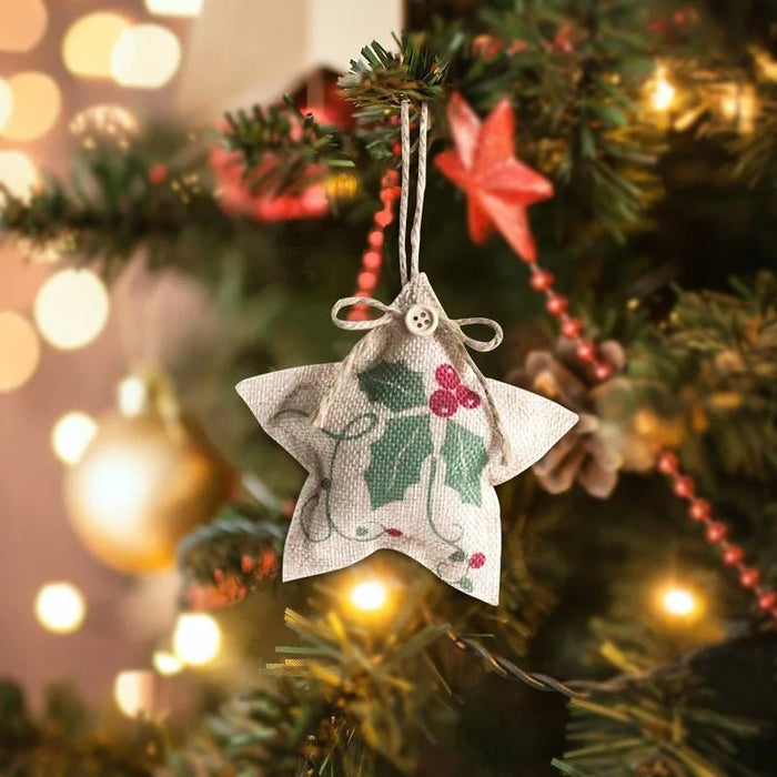 Rustic Linen Christmas Pendants – Charming Tree Ornaments for Holiday Décor & Shopping Mall Displays - Gear Elevation