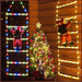 Santa Claus Climbing Ladder with LED String Lights – Festive Christmas Decor for Home, Window & Tree - Gear Elevation