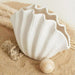 Sea Shell Ceramic Vase - Floral Arrangement and Terrarium Room Decoration Accessories - Gear Elevation