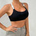 Sexy Black Crop Top with Silver Straps – Elastic Sleeveless Push - Up Camisole for Effortless Style and All - Day Comfort - Gear Elevation