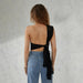 Sexy Lace One - Shoulder Backless Irregular Summer Top for Women’s Party & Streetwear - Gear Elevation