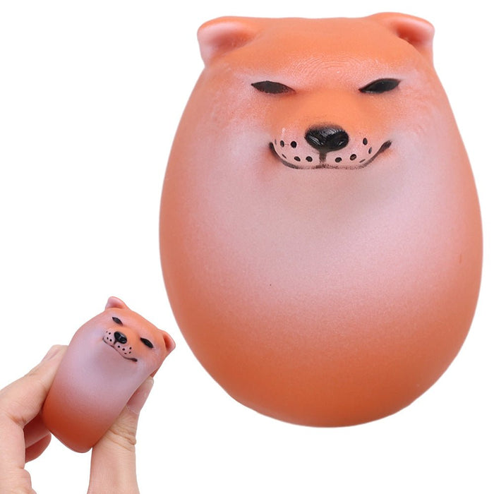 Shiba Dog Egg Squeeze Toy – Fun Rebound Stress Relief Toy for Kids & Adults, Cute Chai Dog Design - Gear Elevation