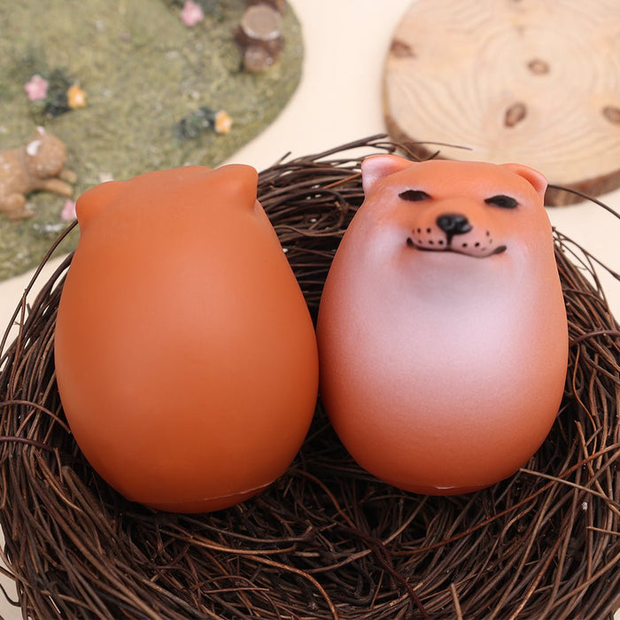 Shiba Dog Egg Squeeze Toy – Fun Rebound Stress Relief Toy for Kids & Adults, Cute Chai Dog Design - Gear Elevation