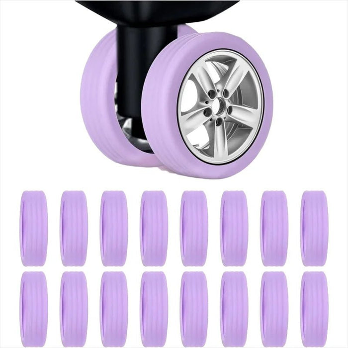 Silicone Luggage Wheel Protectors – Sleek Trolley Case Caster Covers for Silent Gliding and Durable Suitcase Style - Gear Elevation