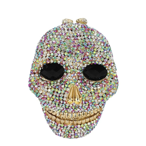 Skull Head Clutch - Halloween Women's Crystal Party Clutch Bag - Gear Elevation