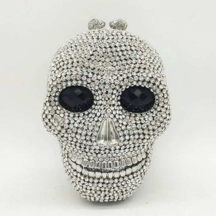 Skull Head Clutch - Halloween Women's Crystal Party Clutch Bag - Gear Elevation