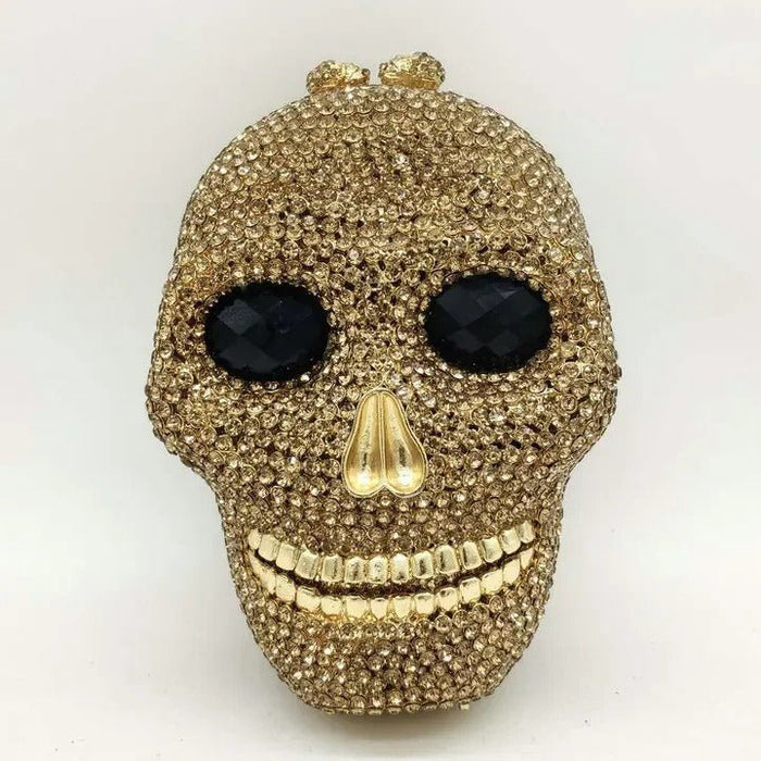 Skull Head Clutch - Halloween Women's Crystal Party Clutch Bag - Gear Elevation