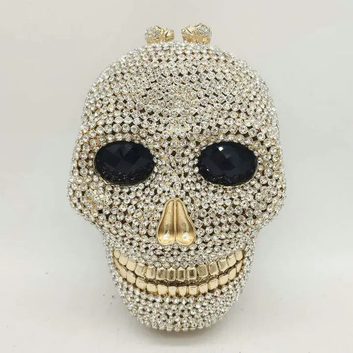 Skull Head Clutch - Halloween Women's Crystal Party Clutch Bag - Gear Elevation