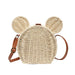 Small Round Rattan Mickey Shoulder Bag - Cute Mickey Handbag for Travel & Beach Vacations - Gear Elevation