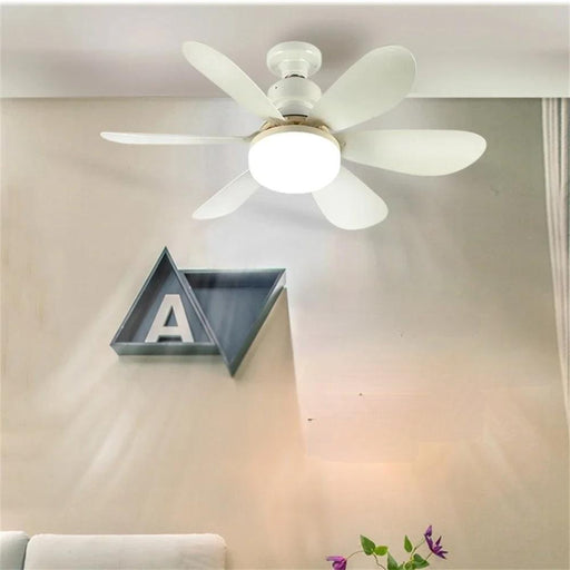 Smart Control Light Fan – 6 - Leaved LED Bulb with Remote for Effortless Bedroom & Living Room Lighting - Gear Elevation