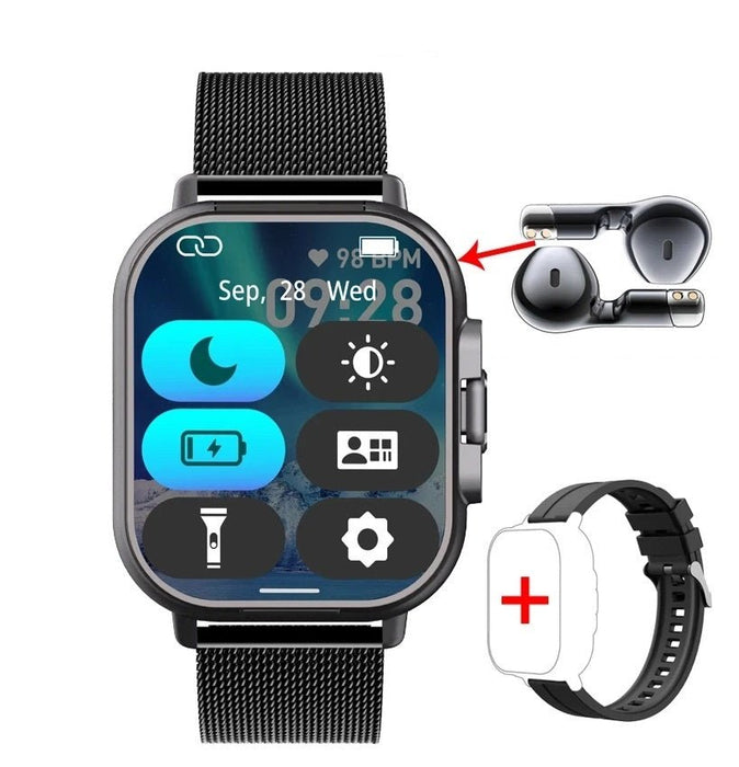 Smart GPS Watch & Bluetooth Headset Duo – 2n1 Watch to Monitor Heart Rate, Blood Pressure Monitoring, Music Play, and Calls in One Sleek Device - Gear Elevation