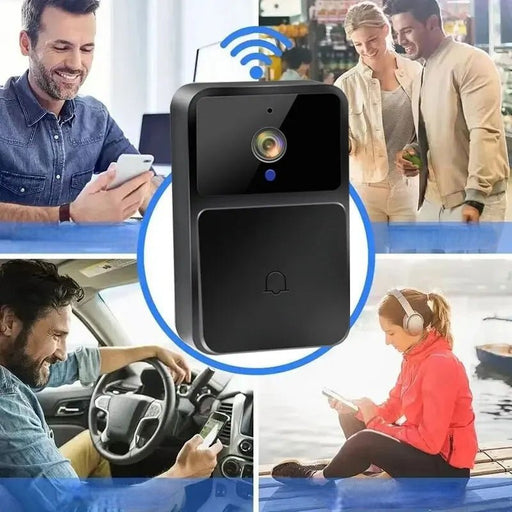 Smart Wireless WiFi Video Doorbell Camera with Two - Way Audio – HD Night Vision, Two - Way Intercom & Voice Changer for Ultimate Home Security & Peace of Mind - Gear Elevation