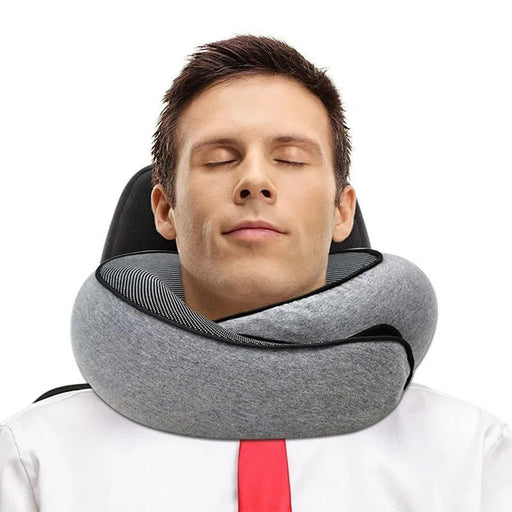 Snail Style Memory Foam Travel Neck Pillow - U - shaped, Portable, Adjustable Neck Support - Gear Elevation