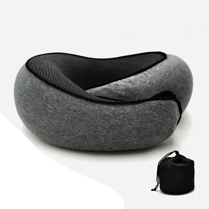 Snail Style Memory Foam Travel Neck Pillow - U - shaped, Portable, Adjustable Neck Support - Gear Elevation