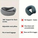 Snail Style Memory Foam Travel Neck Pillow - U - shaped, Portable, Adjustable Neck Support - Gear Elevation