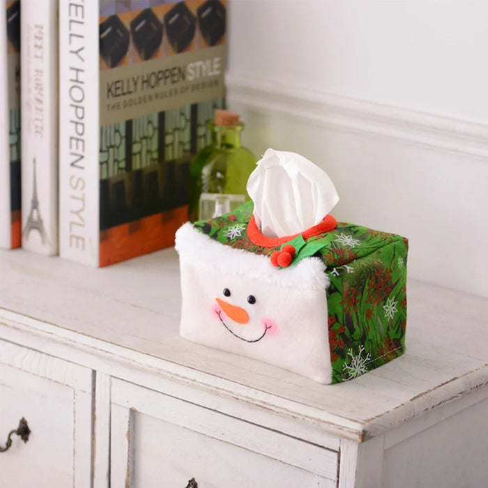 Christmas Tissue Box – Santa Claus & Snowman Décor for Home