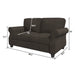 Sofa with Solid Wood Frame, Comfy Sofa Couch with Extra Deep Seats, Modern 2 - Seater Sofa for Living Room, Apartment, Lounge - Gear Elevation
