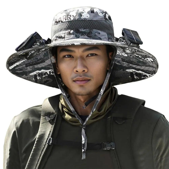 Solar - Powered Fan Cap – Portable Fisherman Hat with Built - In Fan for Camping, Hiking, and Fishing Adventures - Gear Elevation