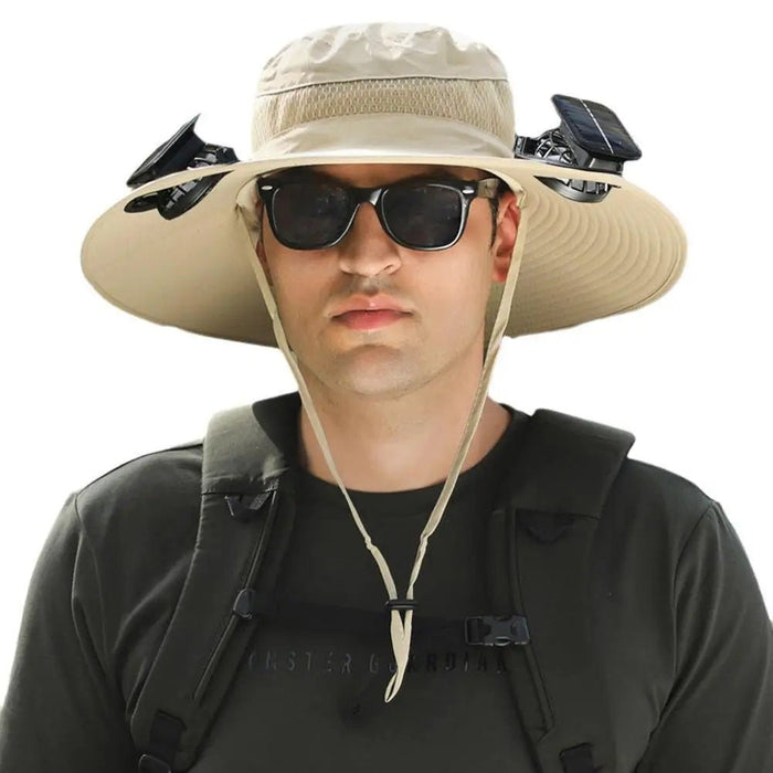 Solar - Powered Fan Cap – Portable Fisherman Hat with Built - In Fan for Camping, Hiking, and Fishing Adventures - Gear Elevation