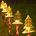 Solar Snowflake Christmas Tree Garden Lights – 5pcs. Waterproof LED Stake Lights for Magical Outdoor Christmas Décor and Year - Round Lawn Illumination - Gear Elevation