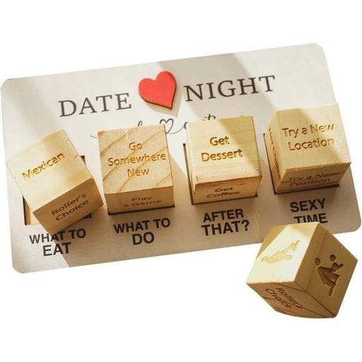 Spice Up Date Night Dice– After Dark Wooden Dice Game for Couples, Perfect for Romantic Anniversaries - Gear Elevation