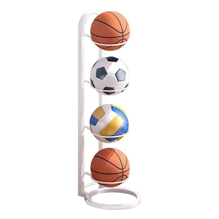 Sports Ball Storage Rack - Removable Garage Ball Organizer, Vertical Sports Display Stand for Volleyball, Football, Basketball and Soccer Ball - Gear Elevation