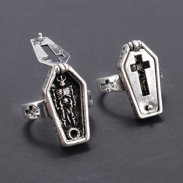 Street Style Coffin Ring – Bold & Unique Fashion Accessory for Men - Gear Elevation