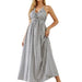 Summer U - Neck Bohemian Halter Maxi Dress – High Waist, Pleated, Backless Boho Style with Lace - Up Detailing - Gear Elevation