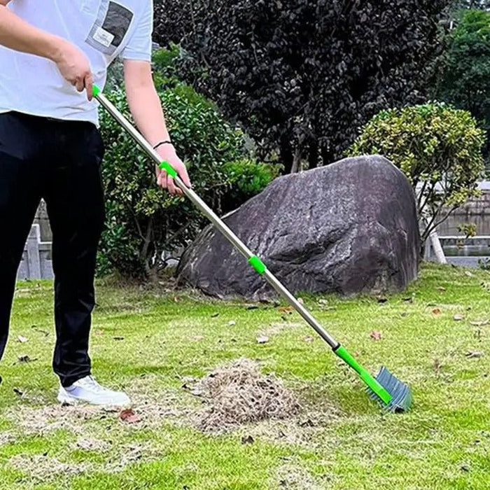 Thatch Rake - Efficient Steel Metal Lawn Grass Rake with Stainless Steel Handle - Gear Elevation