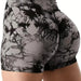 Tie - Dye Gym Shorts - Scrunch Shorts Seamless High Waisted Contour Gym, Yoga, Biker Shorts - Gear Elevation