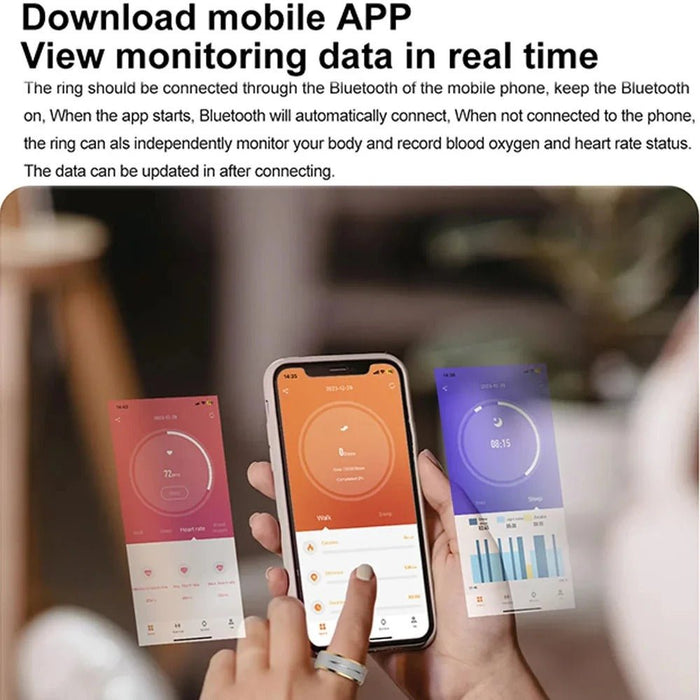 Titanium Steel Smart Ring - Health Rings for Women & Men - Gear Elevation
