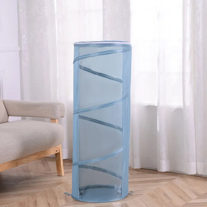 Transparent Cylindrical Toy Storage Bag – Dustproof Display Bucket for Plush Dolls & Children's Toys - Gear Elevation