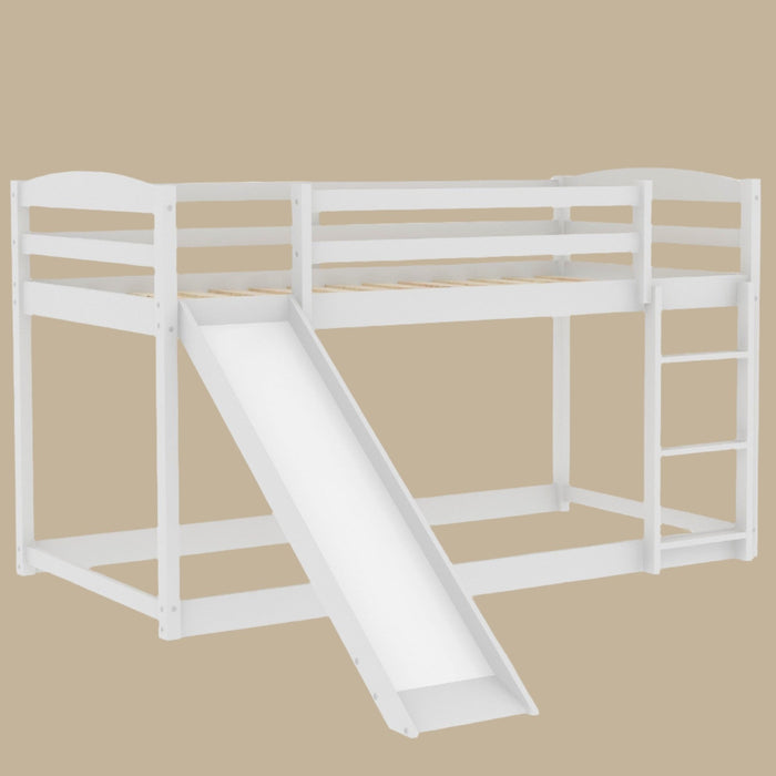 Twin Bunk Bed with Convertible Slide and Ladder - Gear Elevation