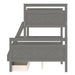 Twin over Full Bunk Bed with Ladder, Two Storage Drawers, and Safety Guardrail - Gear Elevation