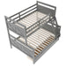 Twin over Full Bunk Bed with Ladder, Two Storage Drawers, and Safety Guardrail - Gear Elevation