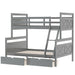 Twin over Full Bunk Bed with Ladder, Two Storage Drawers, and Safety Guardrail - Gear Elevation