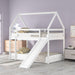 Twin Size Bunk House Bed with Slide and Ladder - Gear Elevation