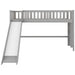 Twin - Size Low Loft Bed with Ladder and Slide - Gear Elevation