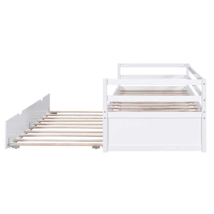 Twin Size Wood Daybed with Twin Size Trundle - Gear Elevation