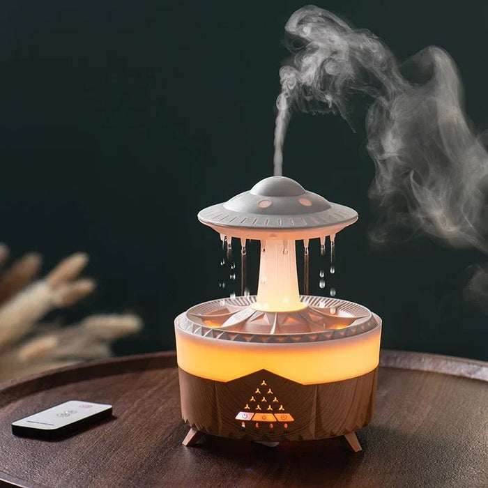 UFO Raindrop Humidifier – 350ML Smart Air Purifier & Essential Oil Diffuser for Soothing, Aromatic Ambiance - Gear Elevation