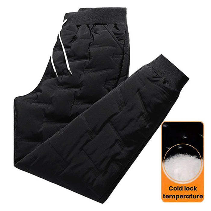 Ultra - Warm White Duck Down Winter Pants for Men – Thermal Joggers, Cozy Sweatpants for Cold Weather, XL - 5XL - Gear Elevation