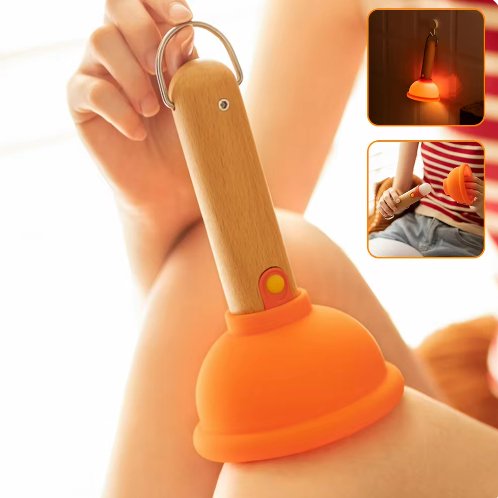 USB Rechargeable Plunger Night Light - Playful Lighting Solution - Gear Elevation