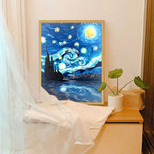 Van Gogh Art - Inspired Anime LED Light – Wireless Charging Mood Lamp for Stunning Wall Décor and Nighttime Ambiance, Perfect Home Gift - Gear Elevation