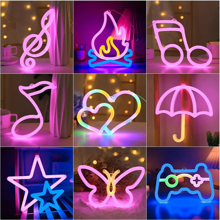 Vibrant LED Neon Light Game Pad, Star Sign Lamp and Other Designs – Dazzling Wall Art for Gaming Nights, Celebrations, & Festive Decor! - Gear Elevation