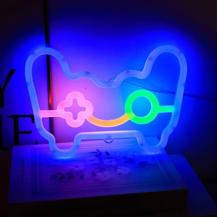 Vibrant LED Neon Light Game Pad, Star Sign Lamp and Other Designs – Dazzling Wall Art for Gaming Nights, Celebrations, & Festive Decor! - Gear Elevation