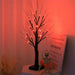 Vibrant Orange or Purple Halloween Birch Tree Lamp – Battery - Operated Table Light for Spooky Indoor Home Parties - Gear Elevation