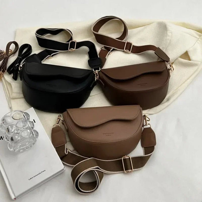 Vintage Leather Saddle Bag – Summer Chain Shoulder & Crossbody Underarm Handbag for Stylish Women - Gear Elevation