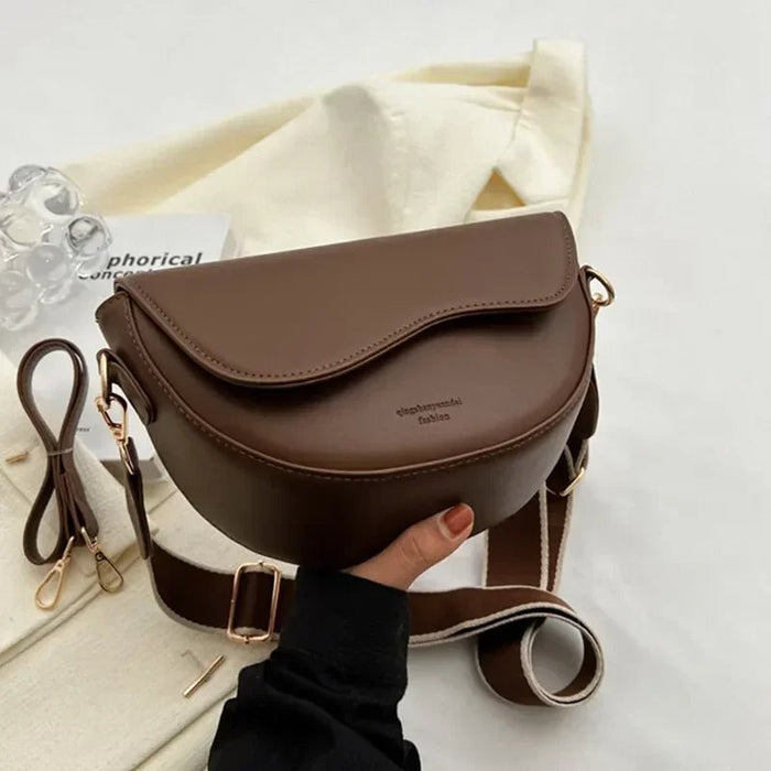 Vintage Leather Saddle Bag – Summer Chain Shoulder & Crossbody Underarm Handbag for Stylish Women - Gear Elevation